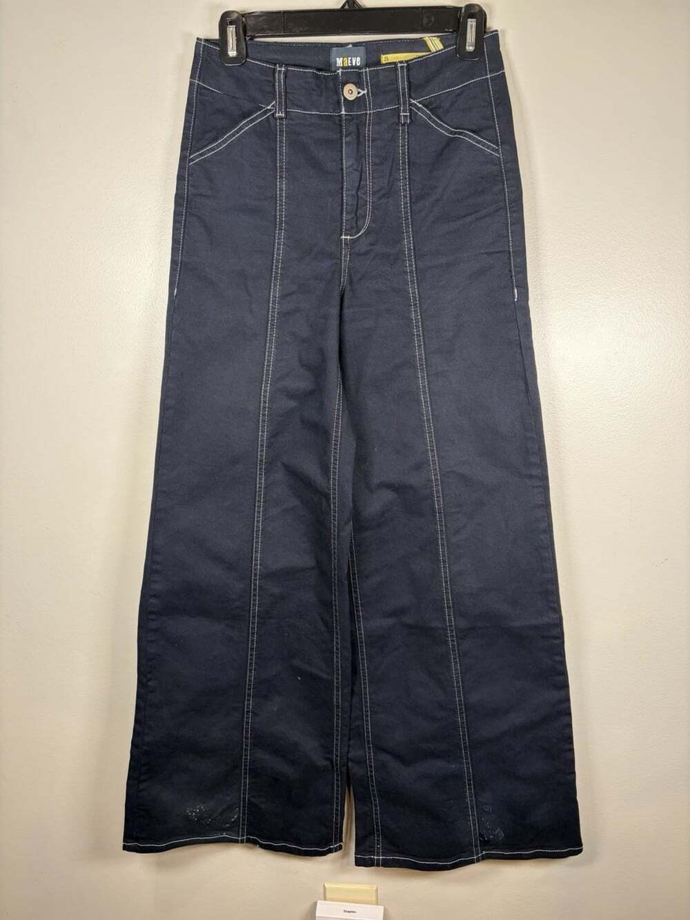 Maeve Anthropologie Delaney Clean Seamed High Rise WideLeg Jeans Size 25